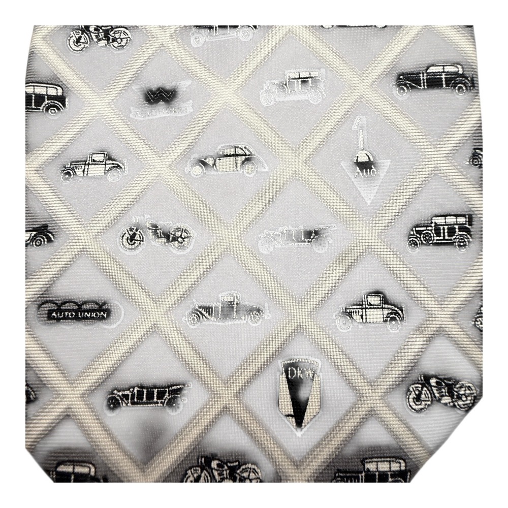 Audi‎ Logo Silk Tie Antique Cars Motorcycles, Silk Men's Gift Novelty - Picture 7 of 11